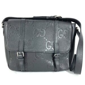 GUCCI 760234 GG JUMBO MD Jumbo Medium Messenger Bag, Crossbody Shoulder Leath...